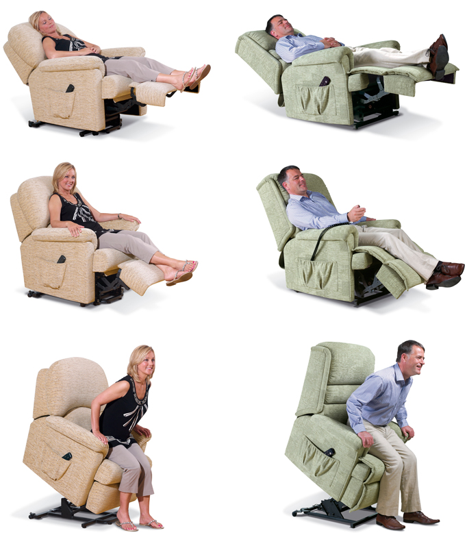 Scott Lift and Rise Recliner Positions