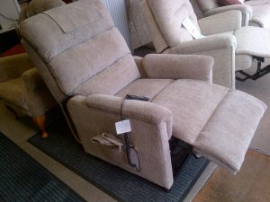 Lamborne riser recliner footrest raised.